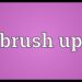 Brush up là gì