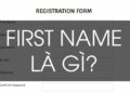 First name nghĩa là gì